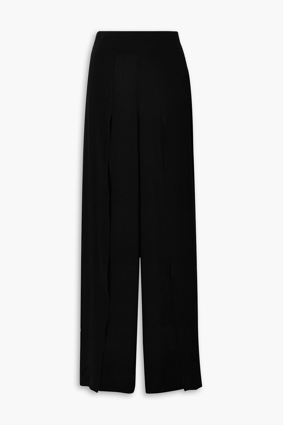 Akris Silk-crepe Wide-leg Pants In Black