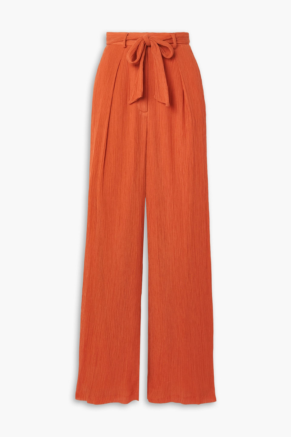 Gabriela Hearst Thomazia Cotton-silk Blend Wide-leg Pants In Papayafarben