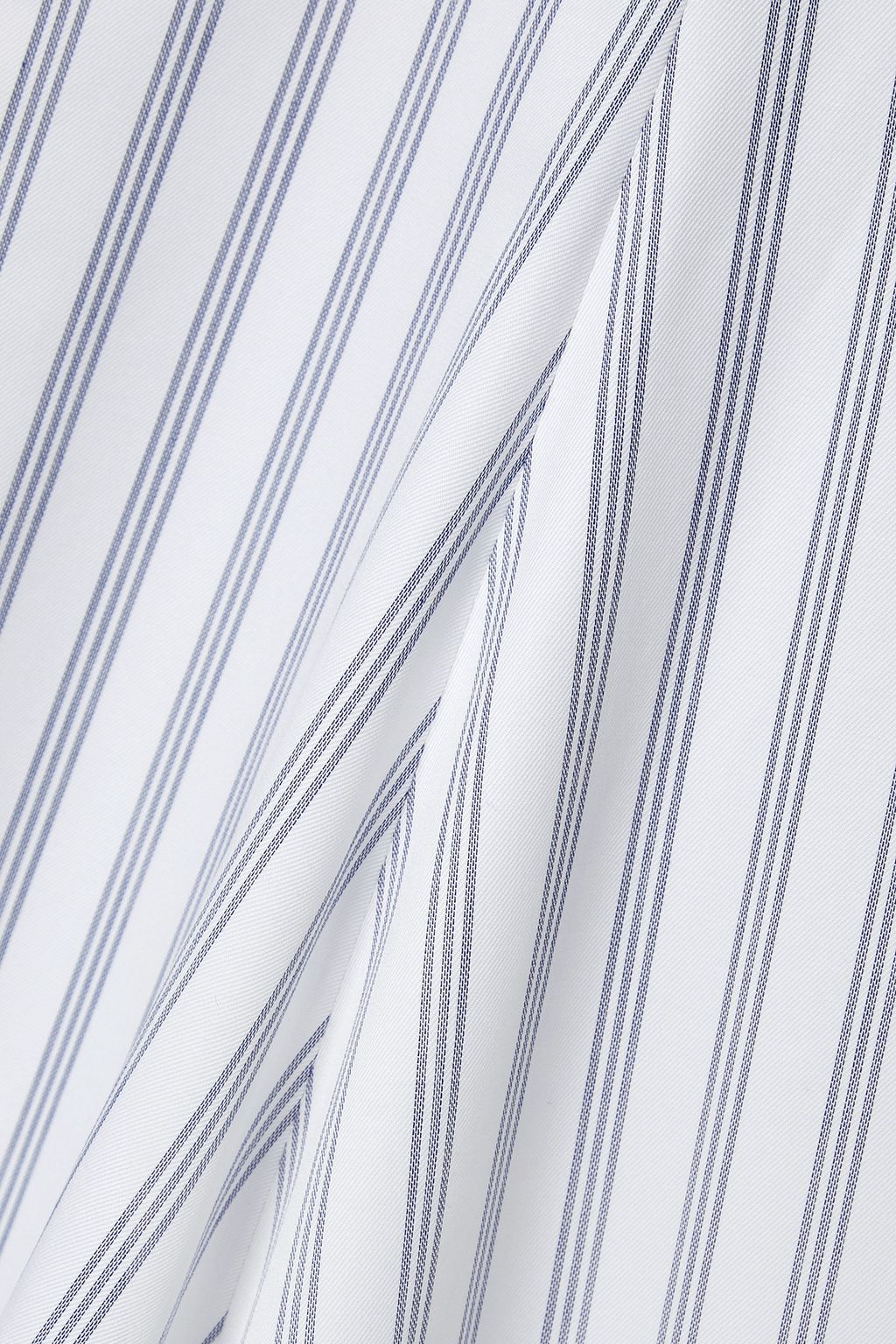 PARTOW Ivy asymmetric striped cotton-twill midi skirt