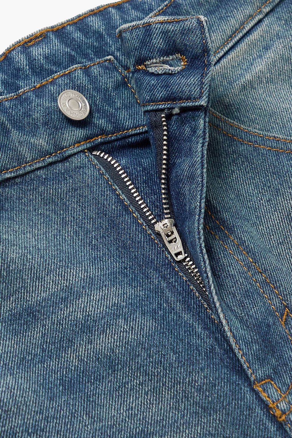 VICTORIA BECKHAM Julia faded high-rise straight-leg jeans