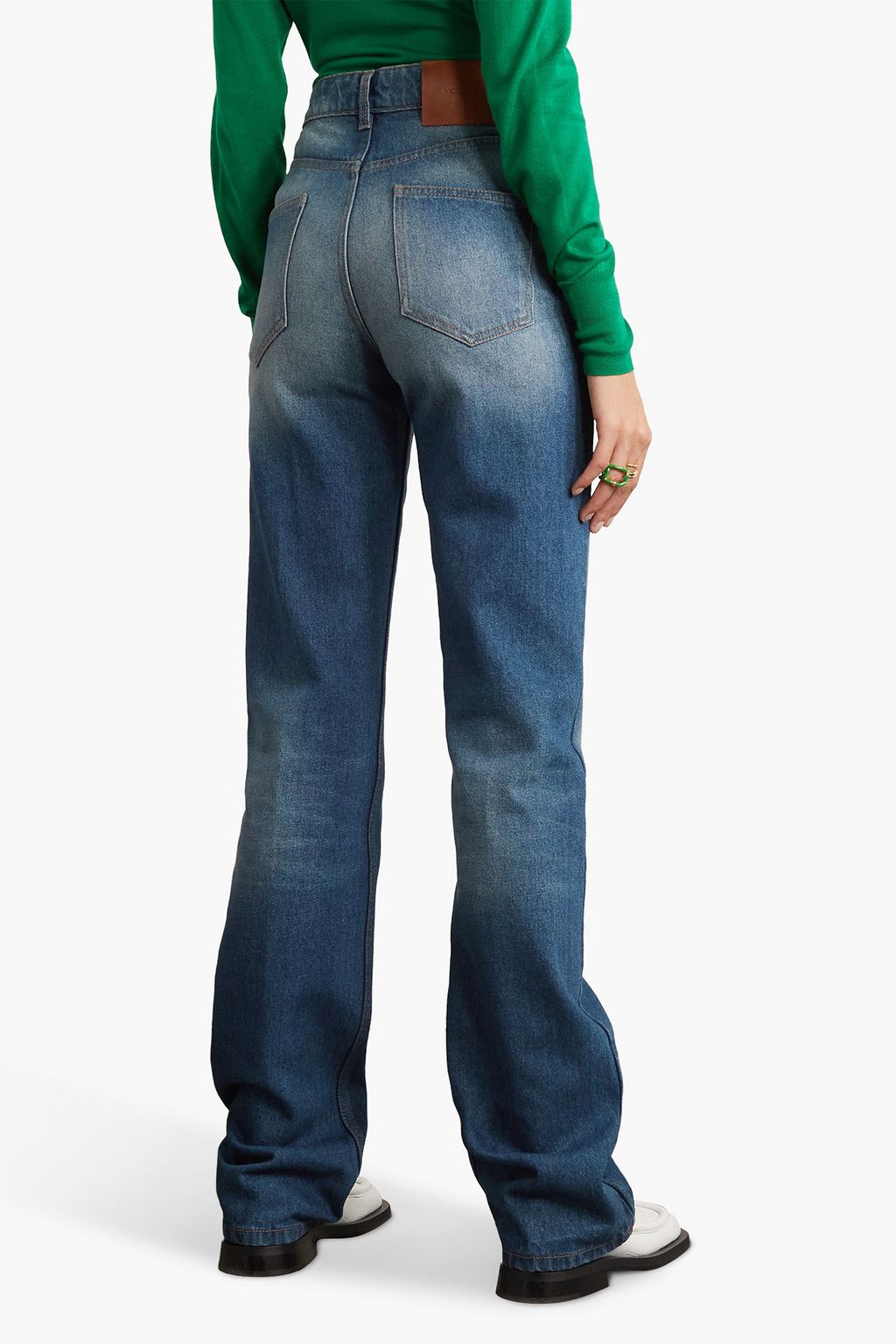 VICTORIA BECKHAM Julia faded high-rise straight-leg jeans