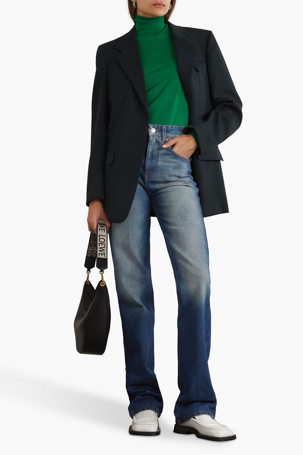 VICTORIA BECKHAM Julia faded high-rise straight-leg jeans