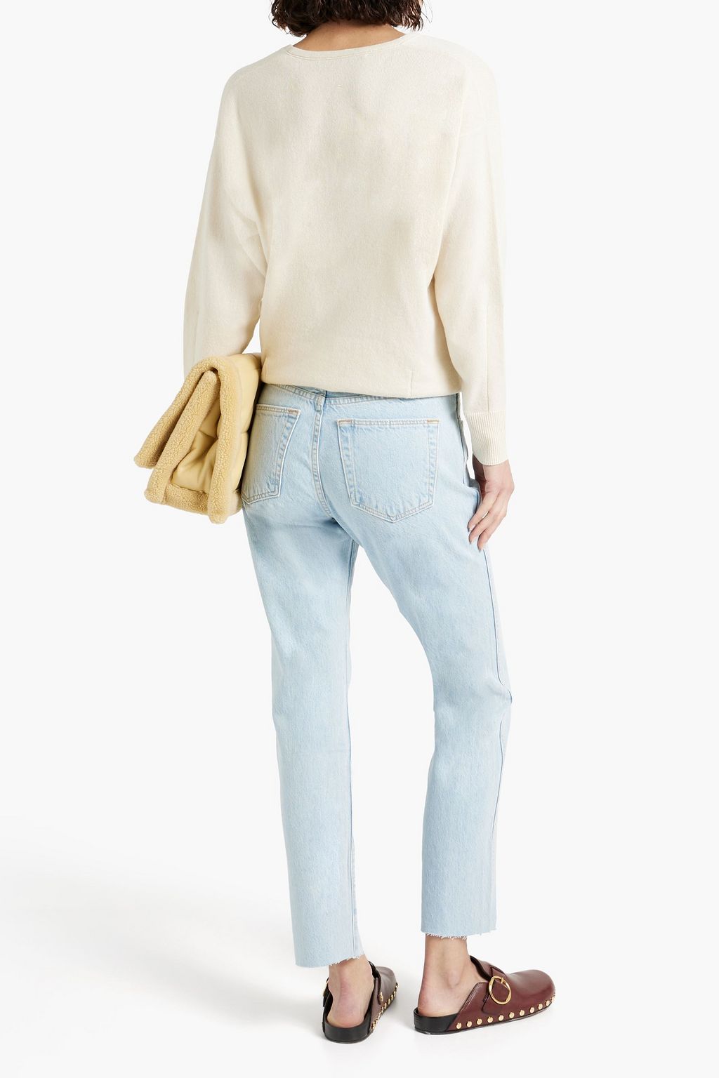 ANOTHER TOMORROW Cashmere and wool-blend sweater