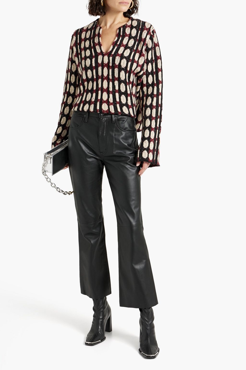 SLVRLAKE Frankie leather kick-flare pants | THE OUTNET