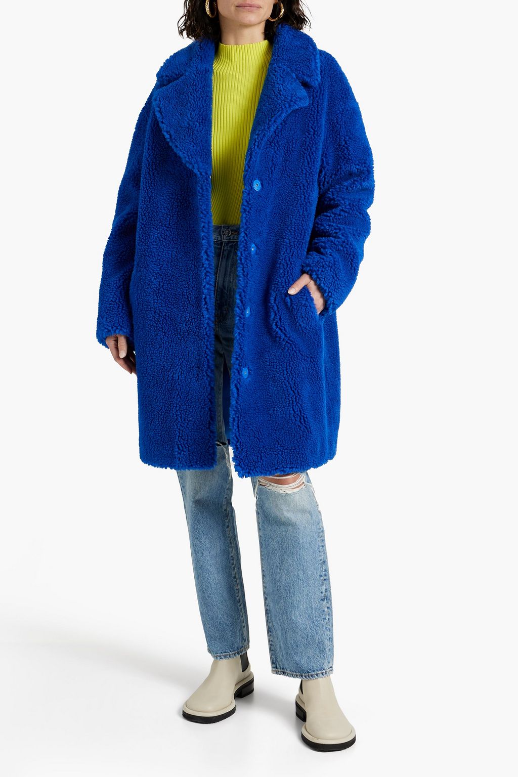 STAND STUDIO Camille faux shearling coat