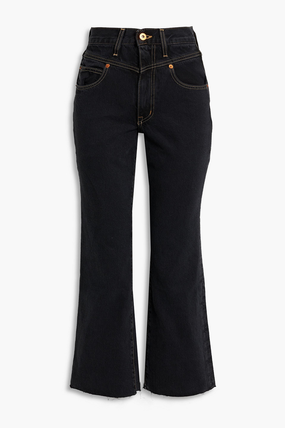 Shop Slvrlake Frankie High-rise Kick-flare Jeans In Dark Denim