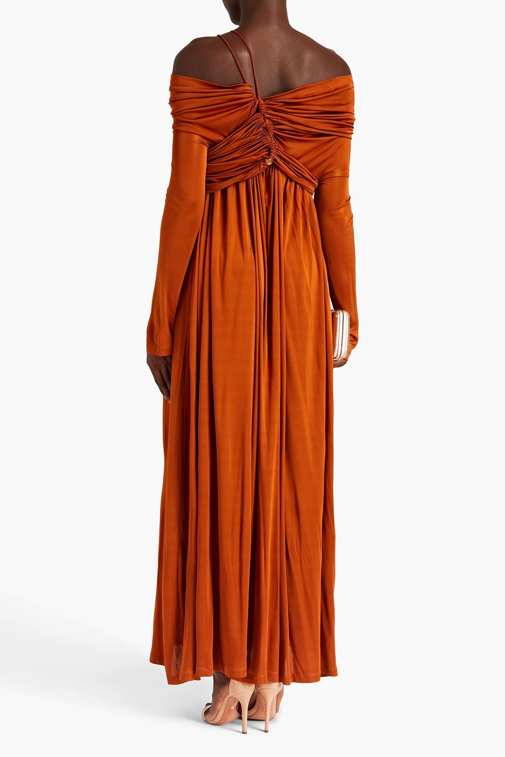 PALMER//HARDING Reunion one-shoulder draped gathered jersey maxi dress