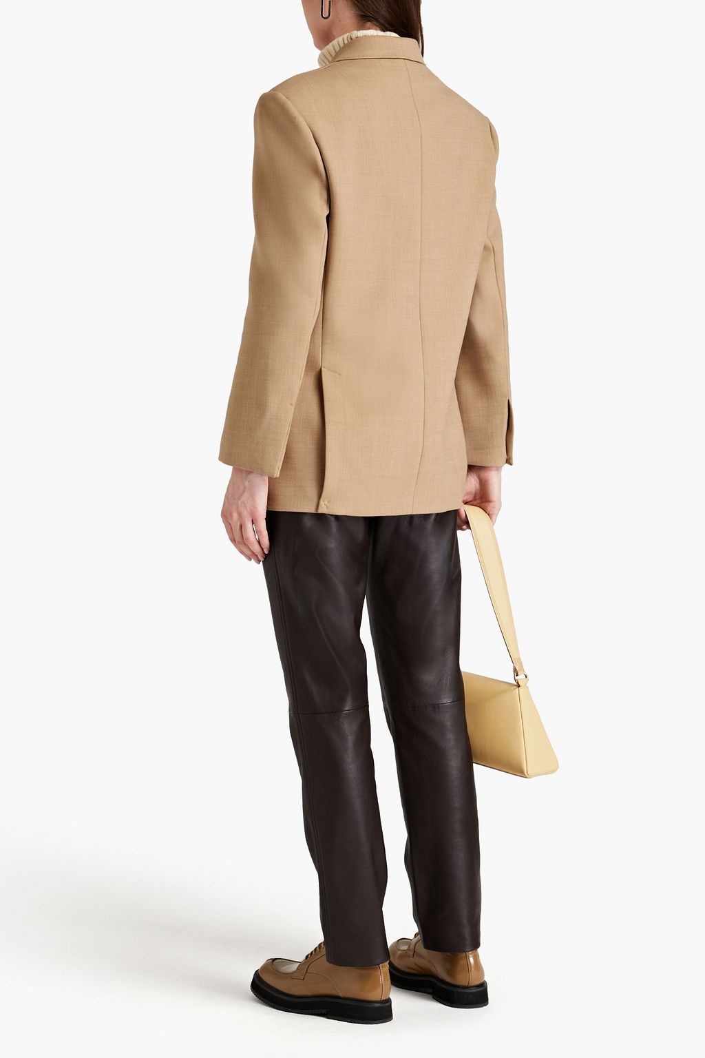 SANDRO Double-breasted twill blazer