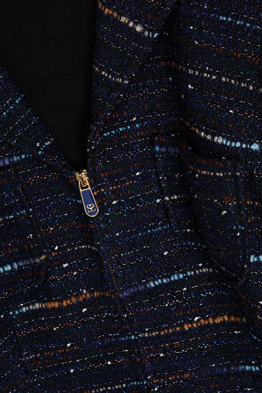 SANDRO Metallic tweed playsuit