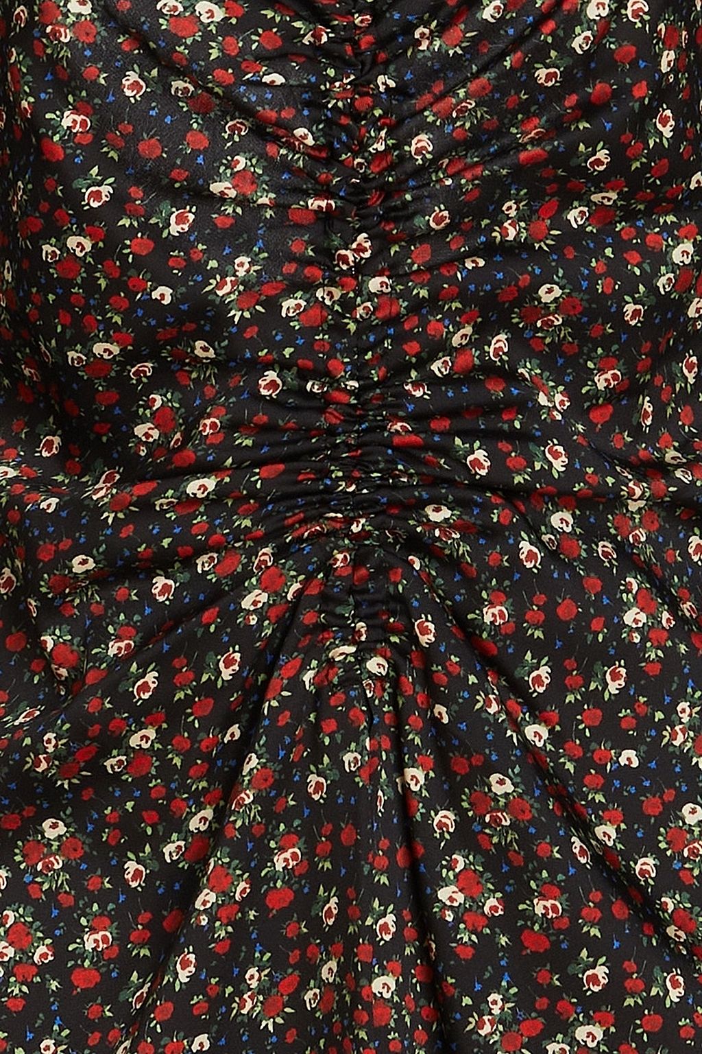 SANDRO Floral-print twill midi dress