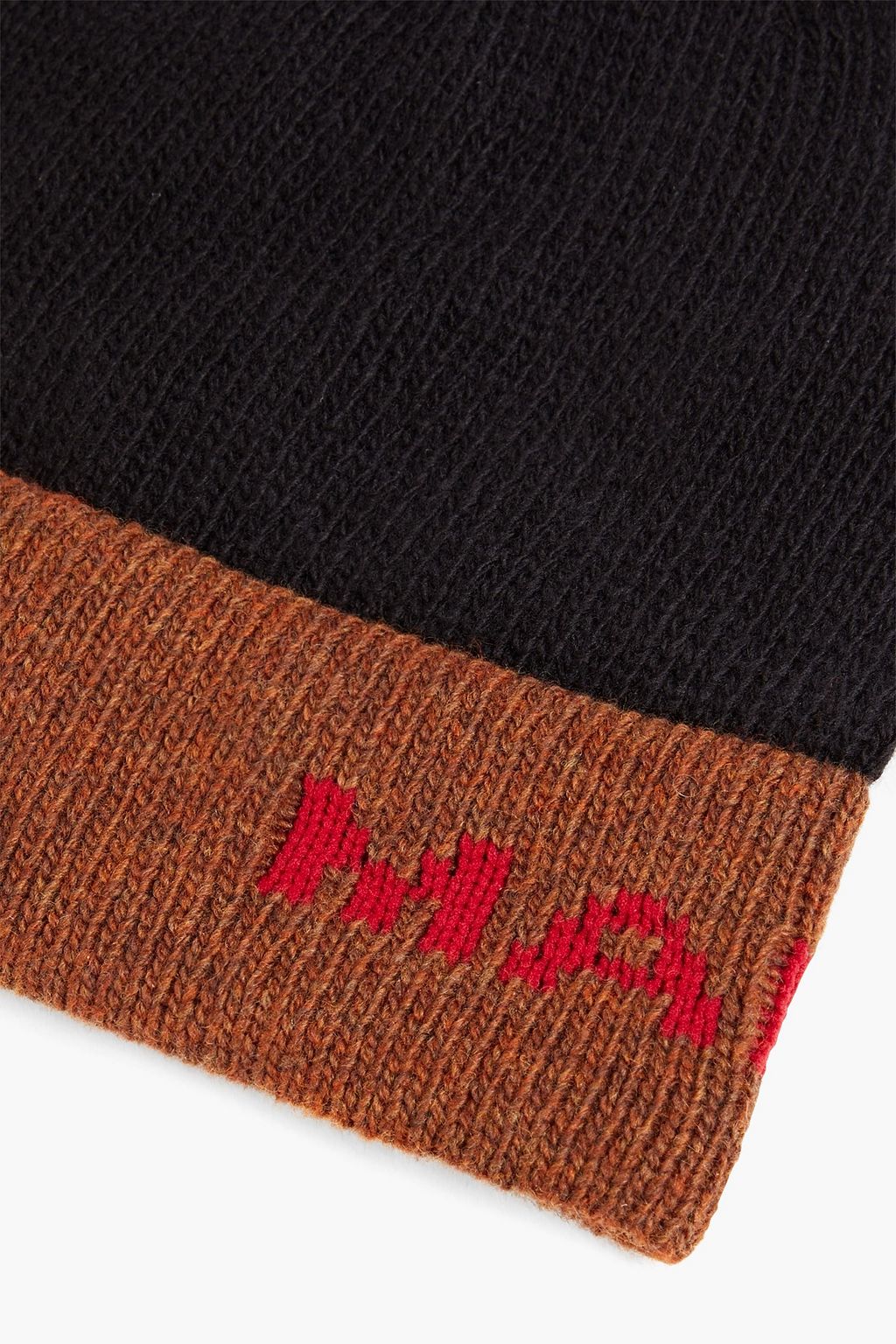 MARNI Two-tone wool-blend beanie
