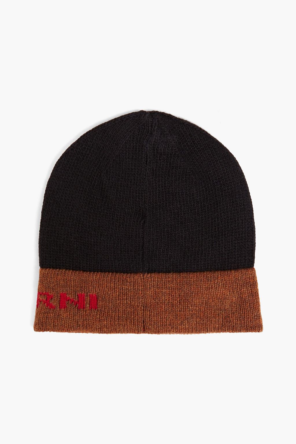 MARNI Two-tone wool-blend beanie