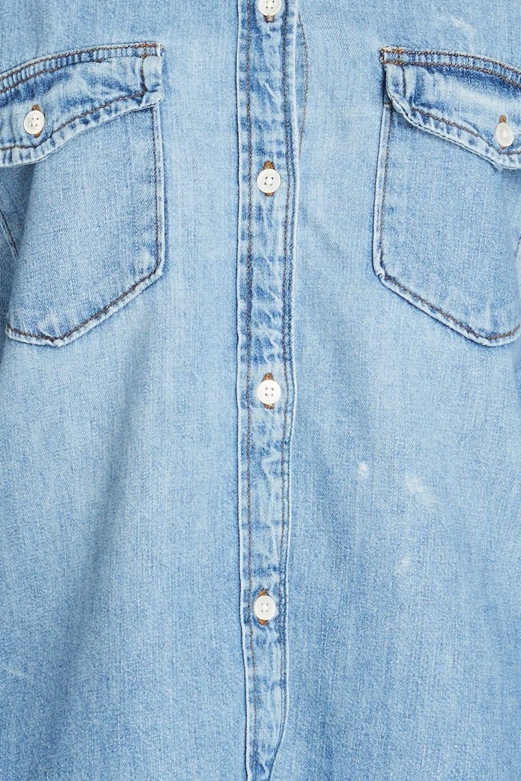 FRAME Distressed denim shirt