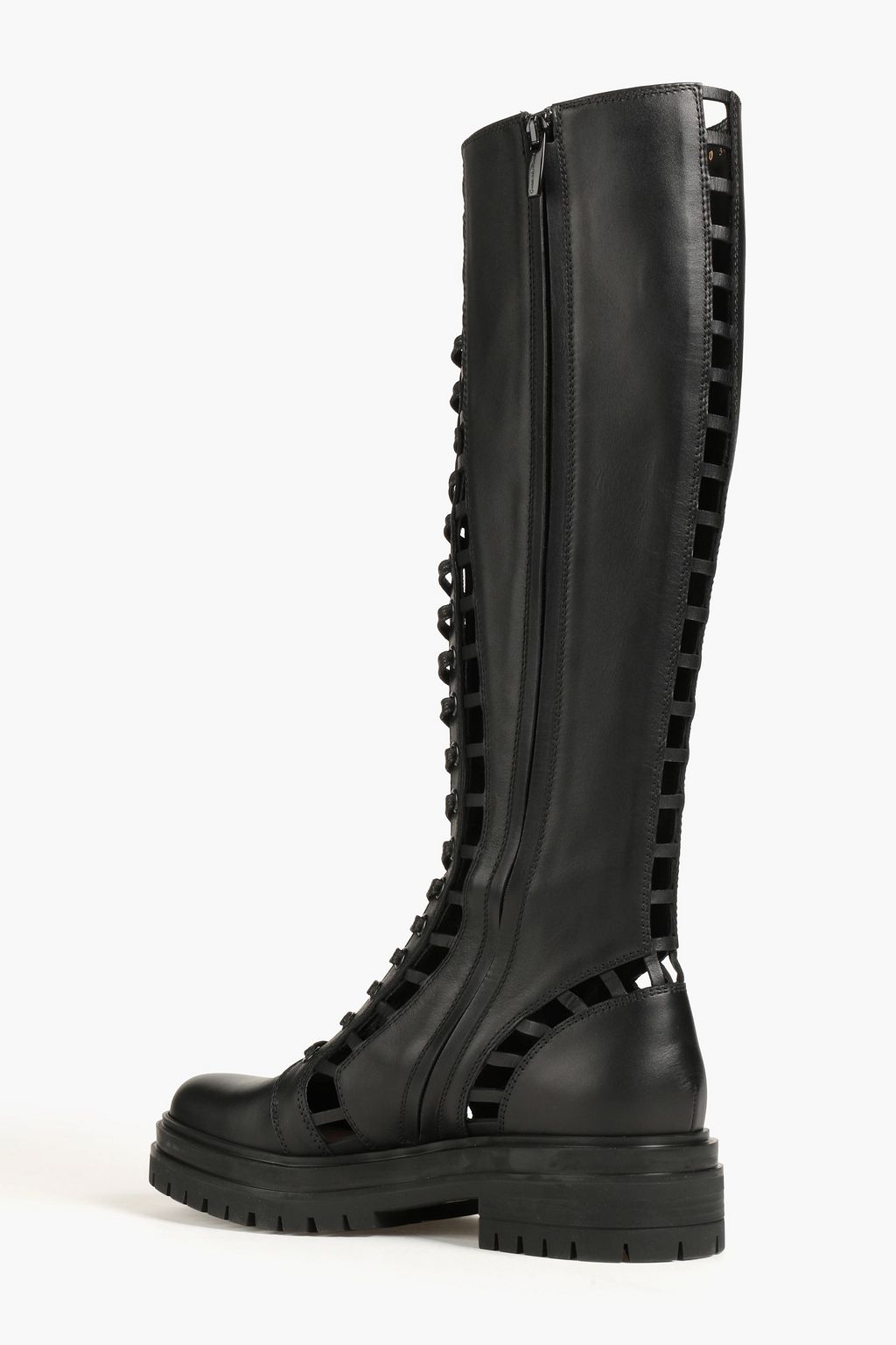 GIANVITO ROSSI Halsey cutout leather combat boots
