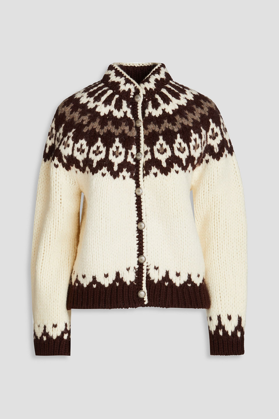 RE/DONE FAIR ISLE WOOL CARDIGAN