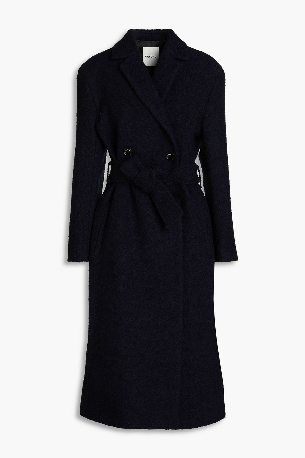 SANDRO Double-breasted bouclé-tweed coat | THE OUTNET