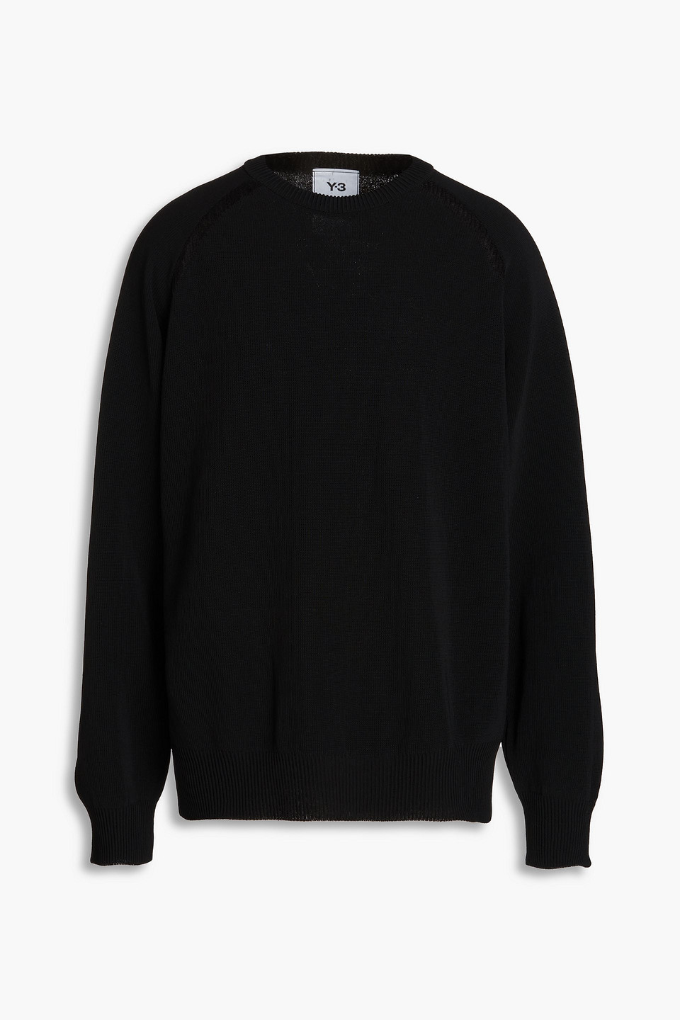 Y-3 INTARSIA COTTON-BLEND SWEATER