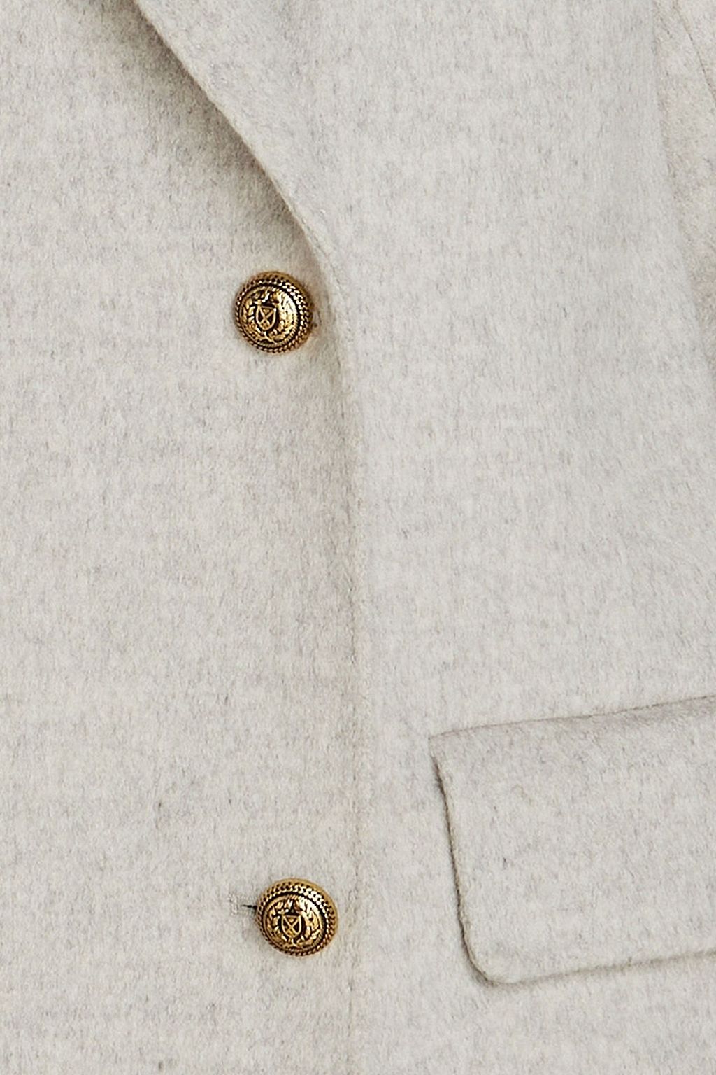 SANDRO Double-breasted wool-felt coat