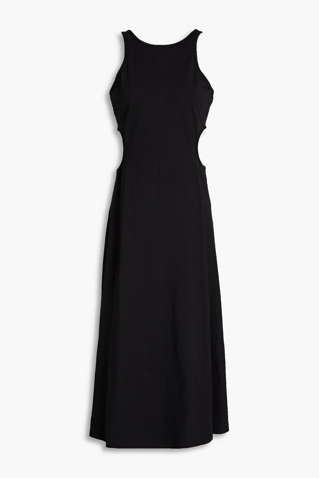 FRAME Cutout cotton-jersey midi dress | THE OUTNET