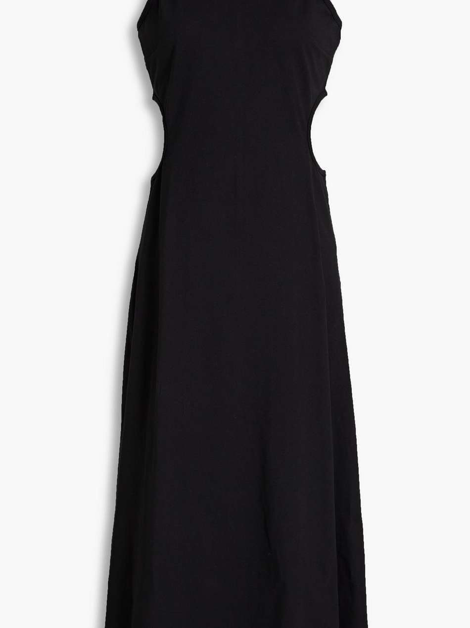 cutout cotton-jersey midi dress