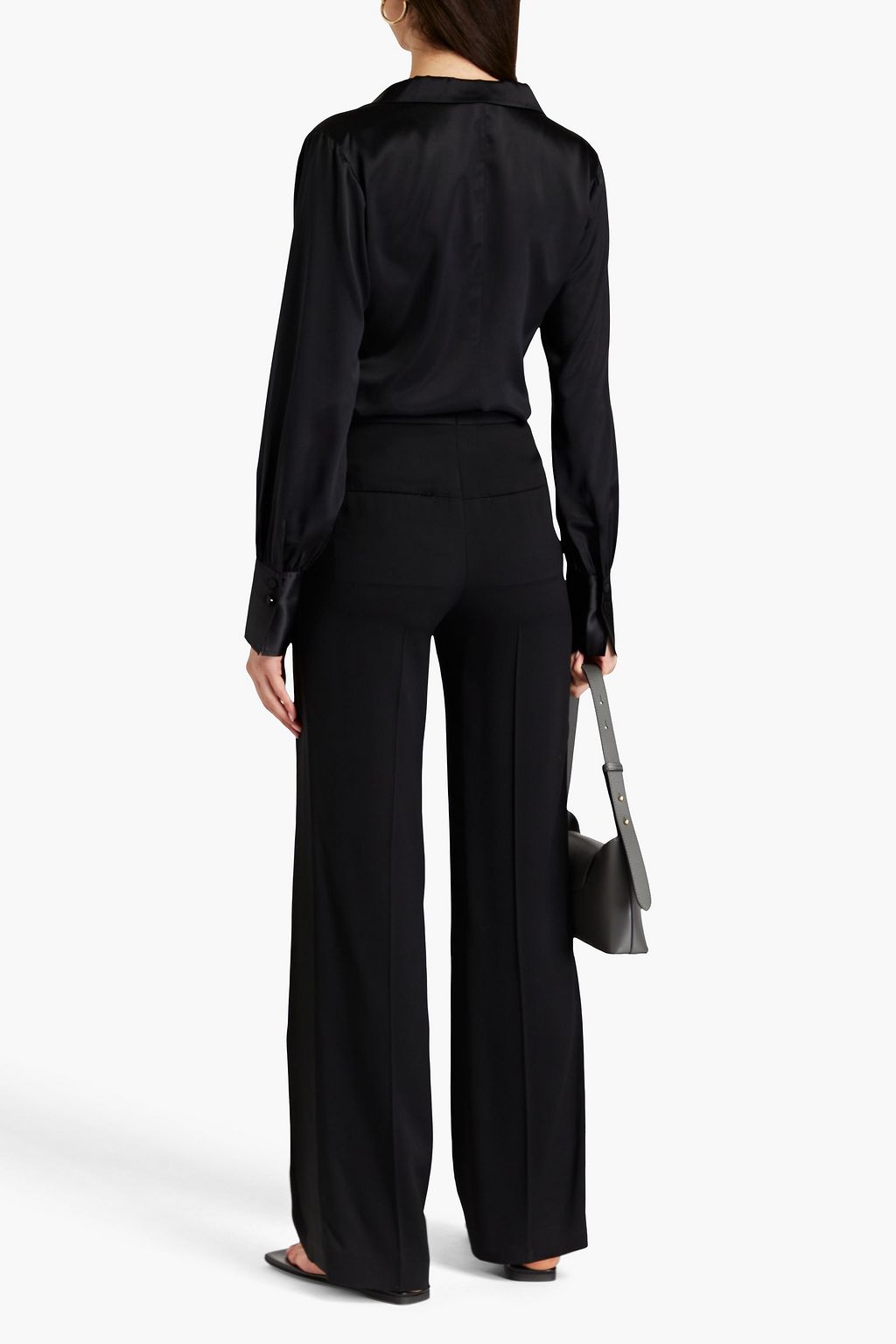 FRAME The Femme stretch-silk satin shirt