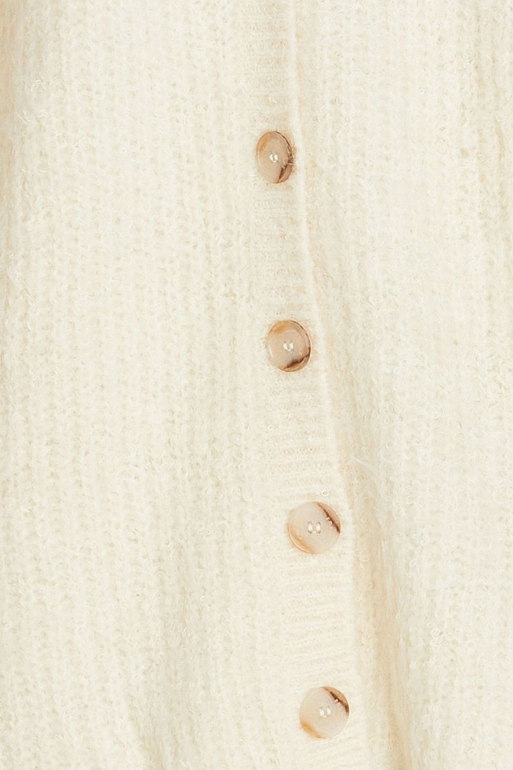 FRAME Oversized ribbed alpaca-blend cardigan
