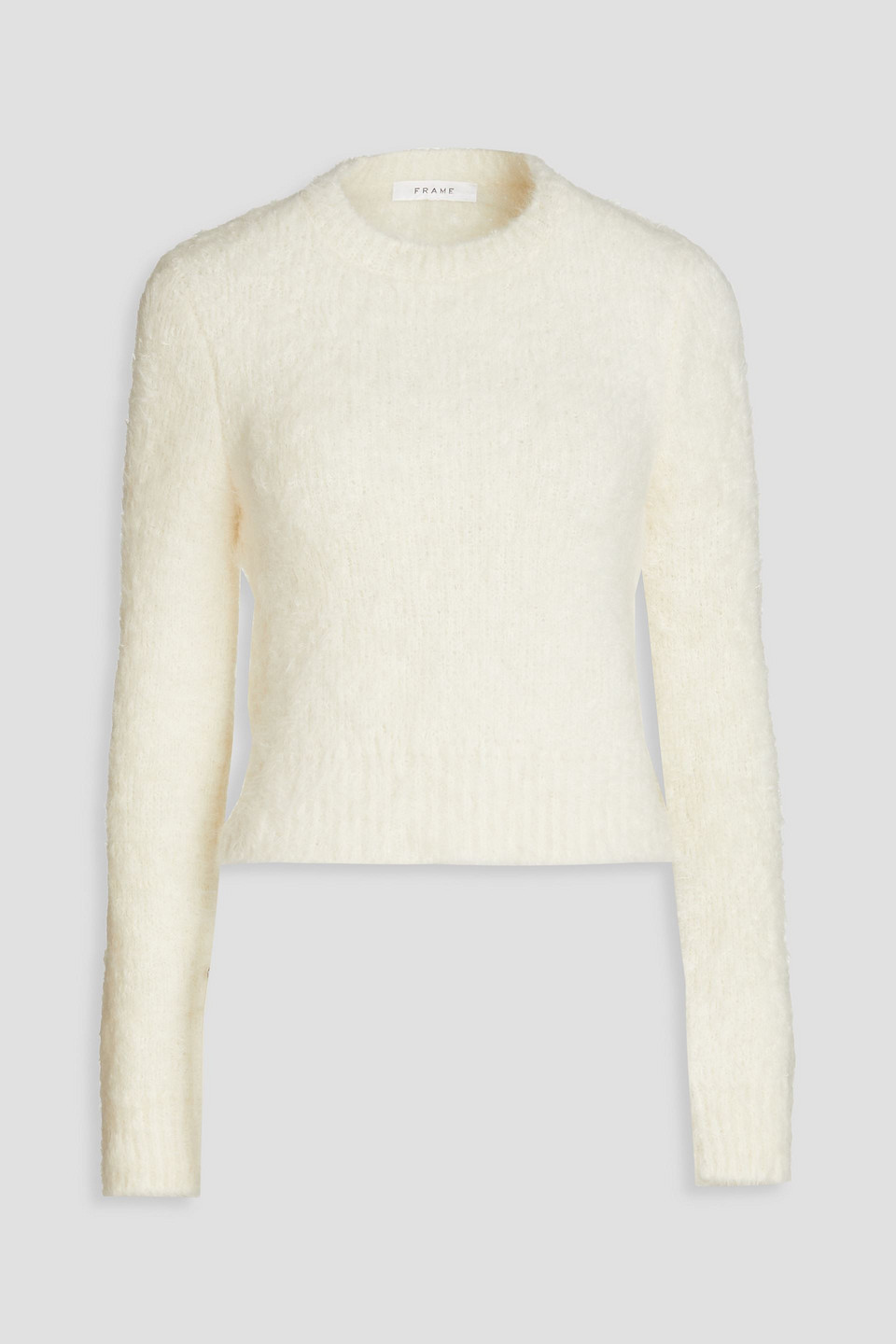 Frame Ribbed Alpaca-blend Jumper In White