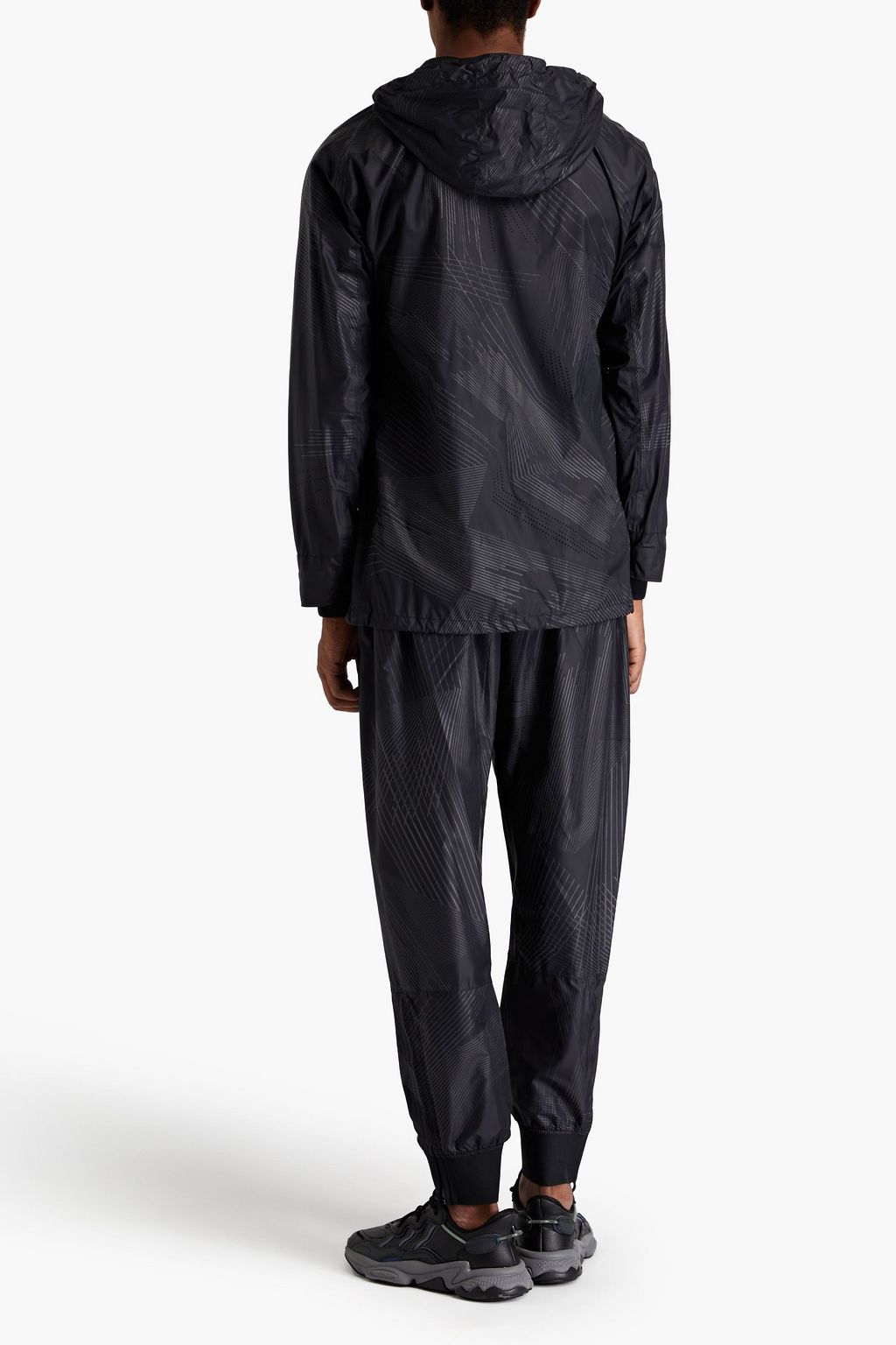 Y-3 Trainingsjacke aus Shell mit Kapuze und Print