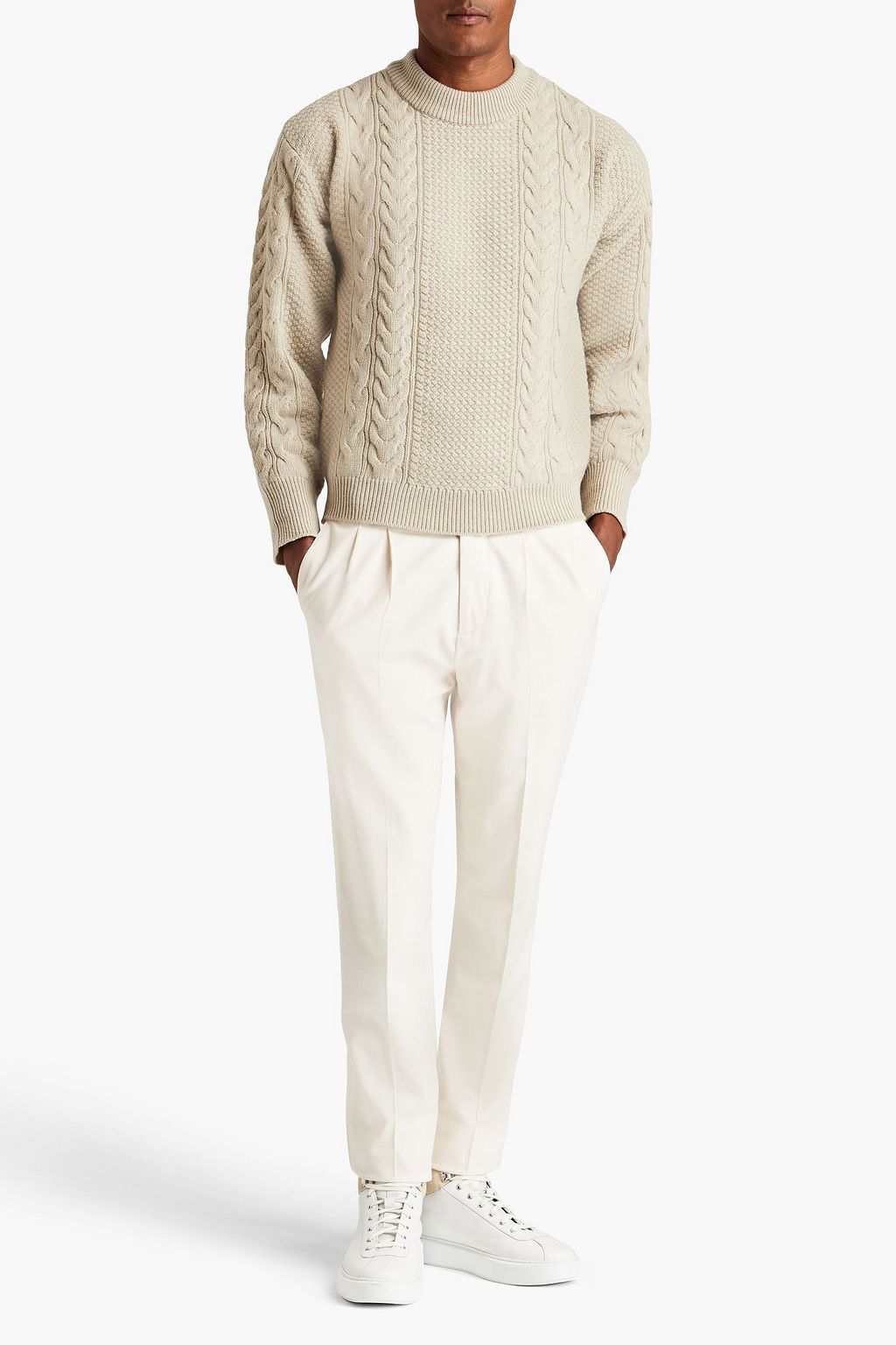 LE 17 SEPTEMBRE Cable-knit wool-blend sweater