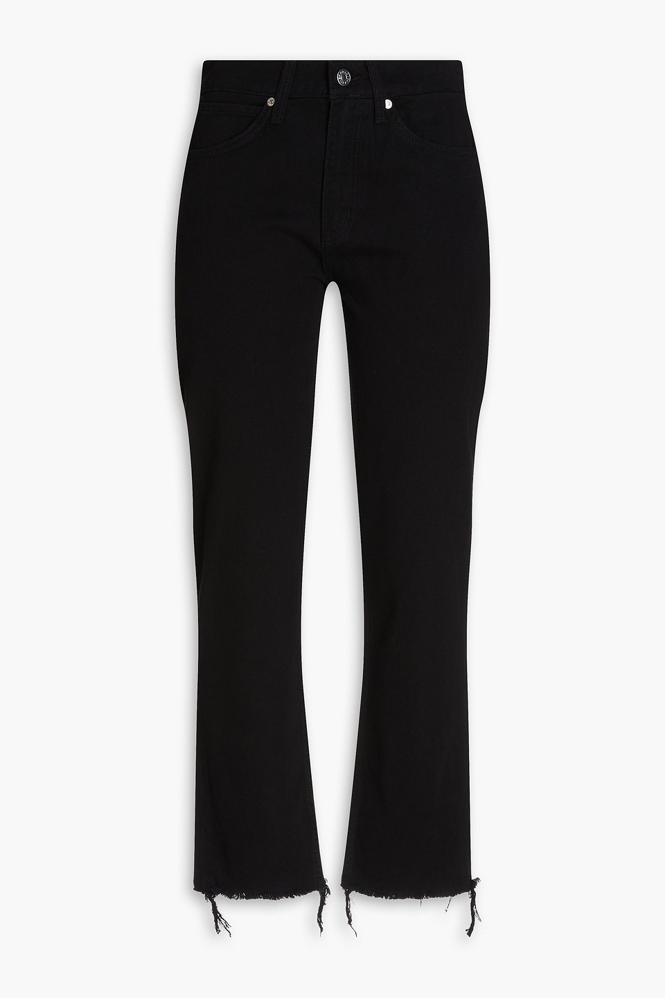 Sandro Norman High-rise Straight-leg Jeans In Black