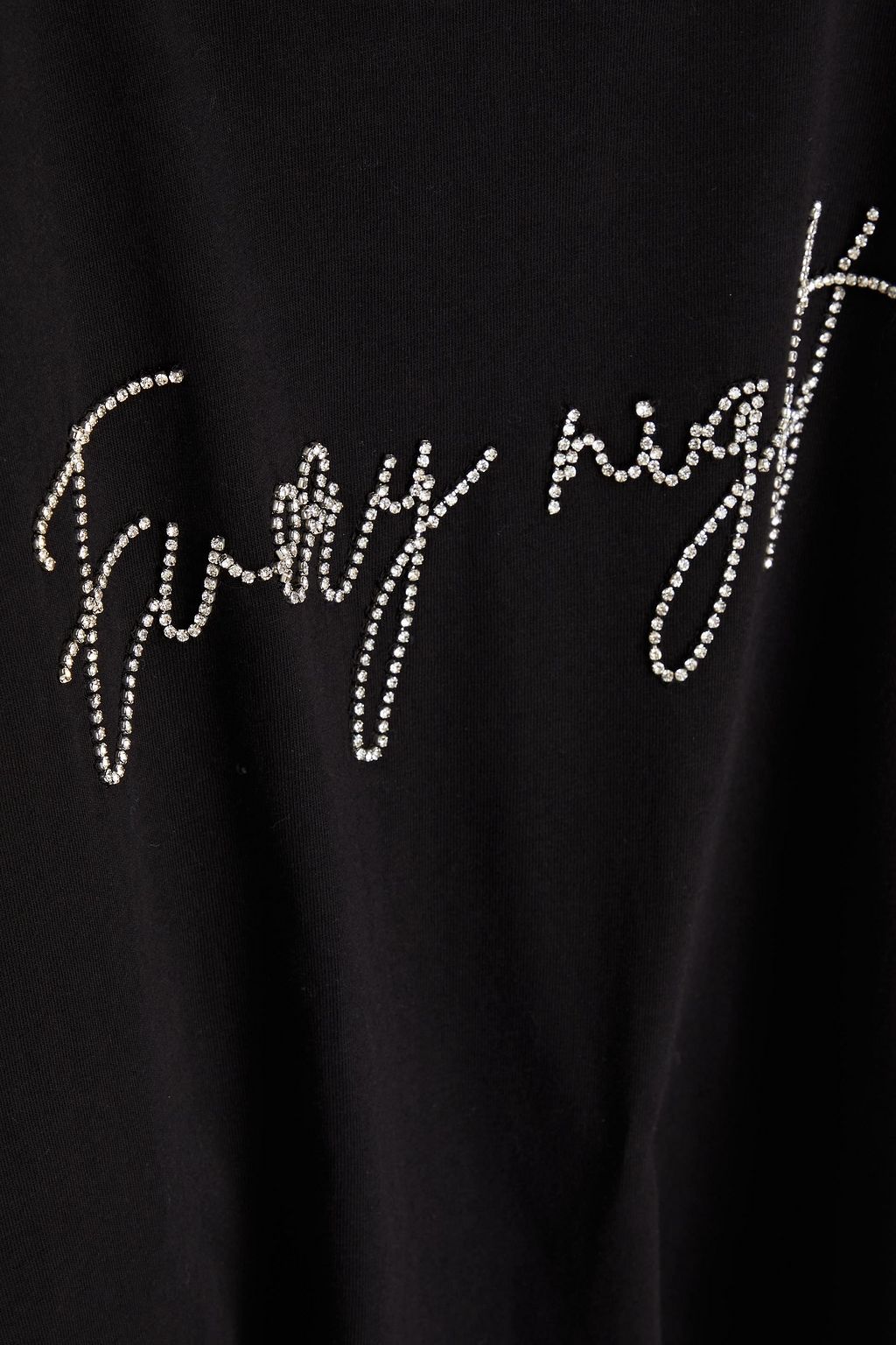 SANDRO Crystal-embellished cotton-jersey T-shirt