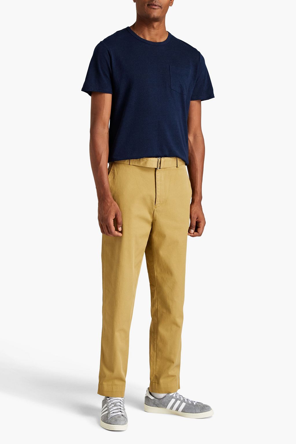 ONIA Linen-blend jersey T-shirt