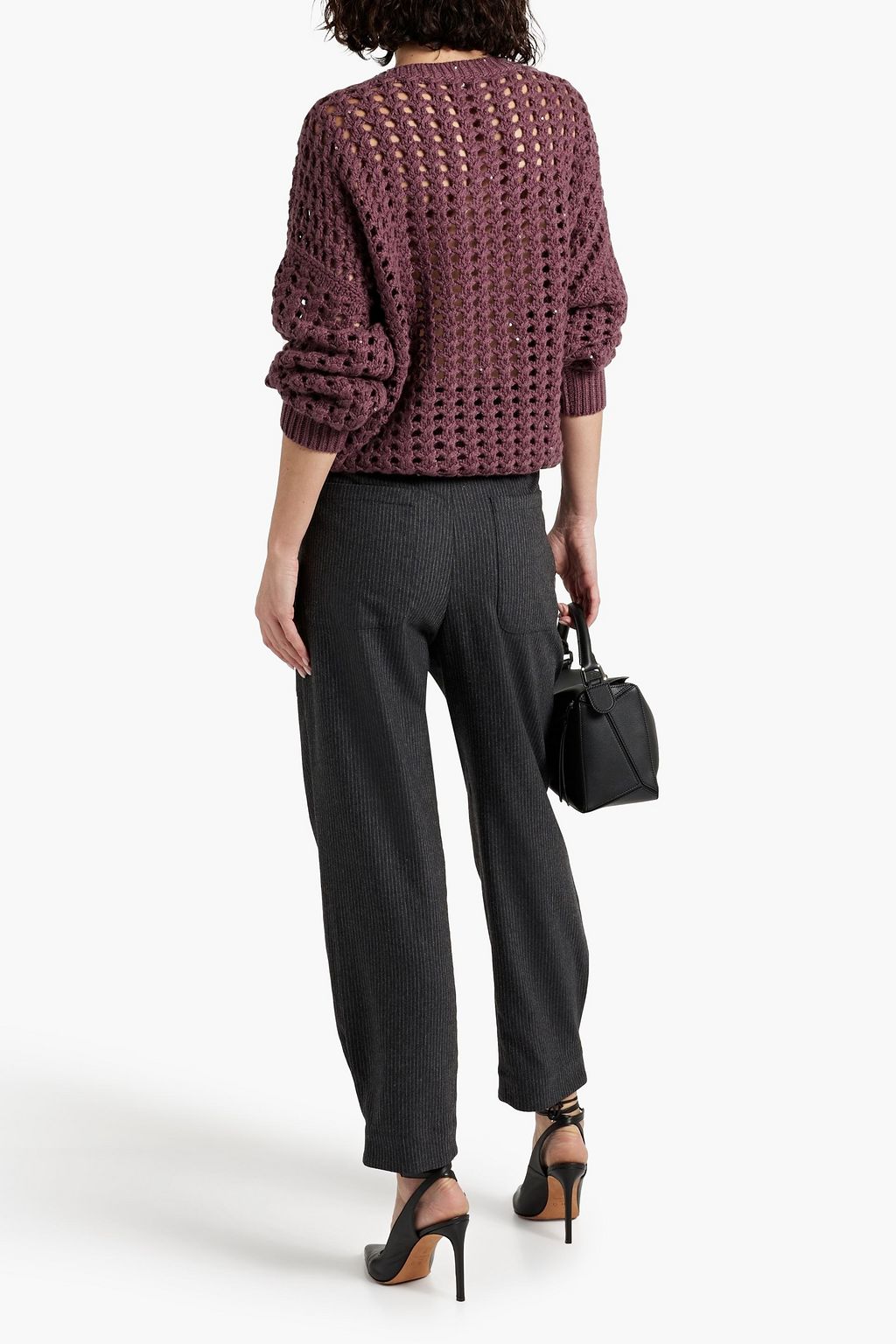 BRUNELLO CUCINELLI Pinstriped wool-blend tapered pants