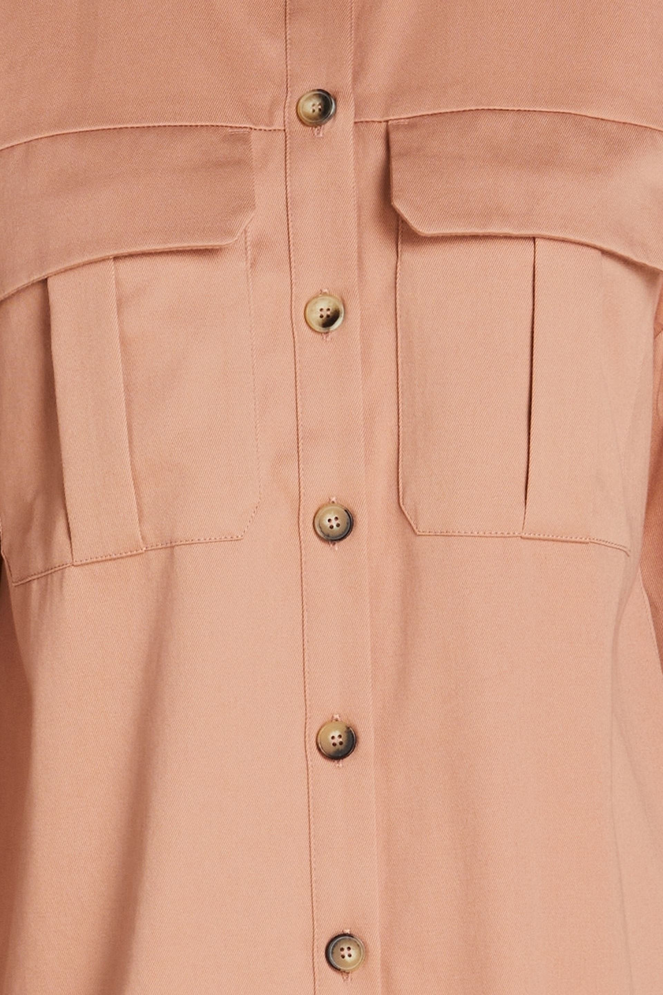 Shop Ba&sh Mania Cotton-twill Shirt In Neutral