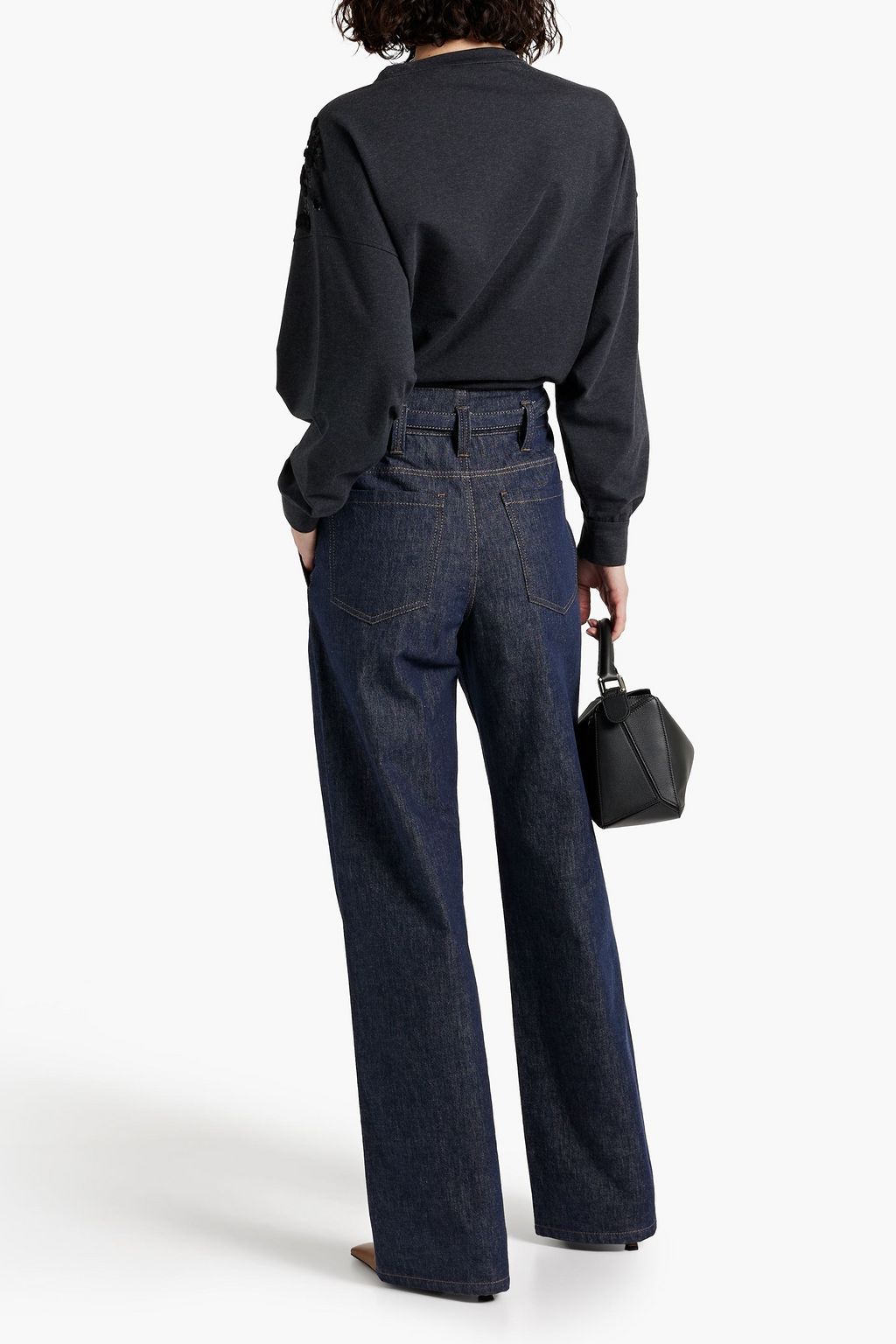 BRUNELLO CUCINELLI Belted high-rise flared jeans