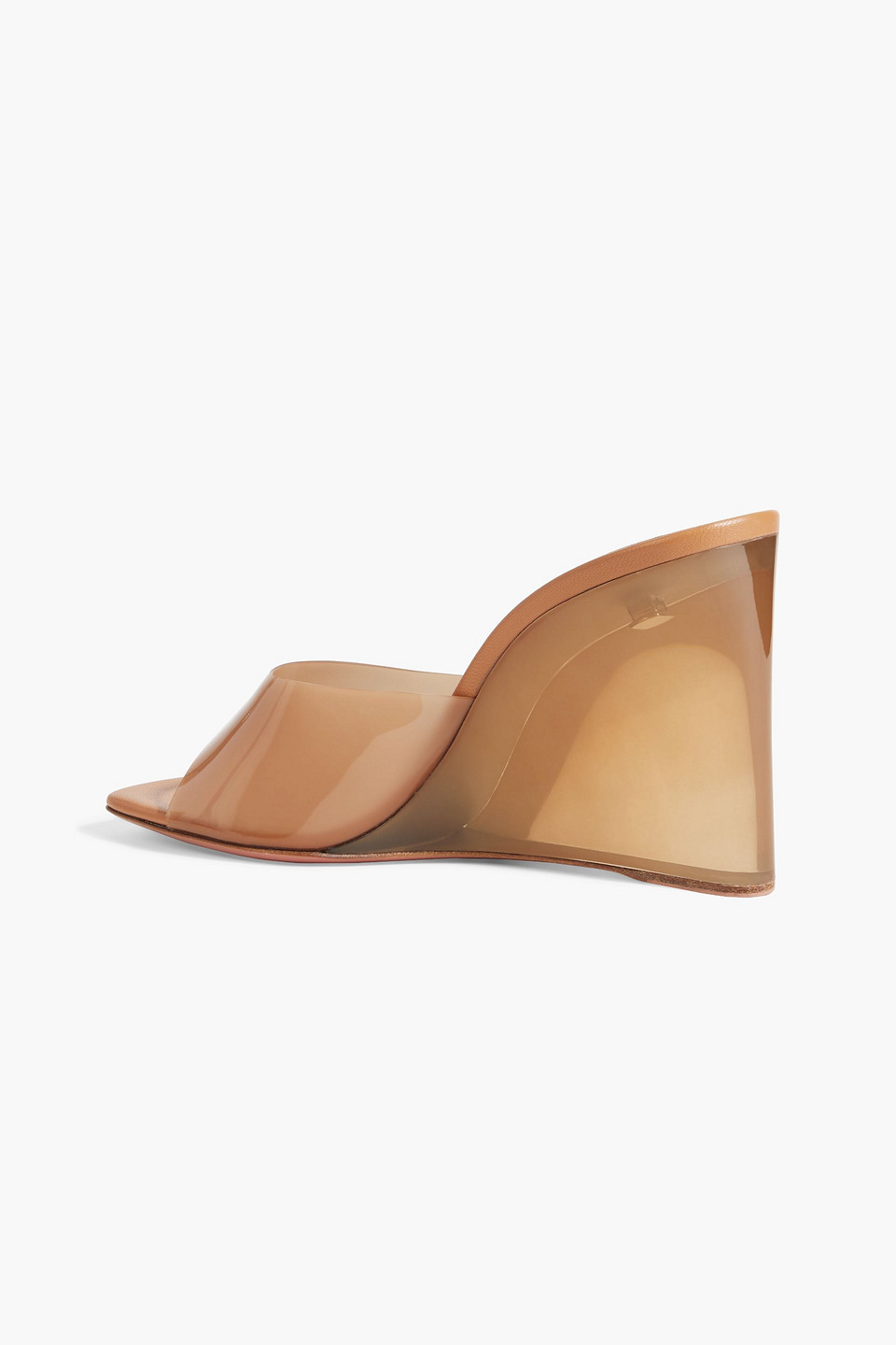  Amina Muaddi - Mules „lupita“ Aus Pvc Mit Keilabsatz - Neutral - Eu 41 