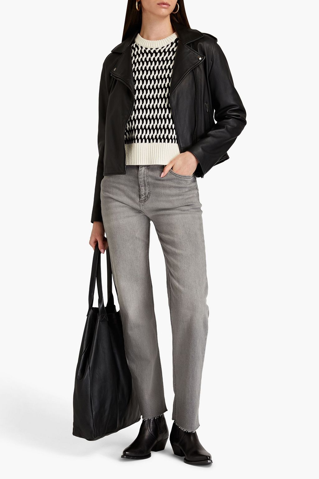 SANDRO Hoch sitzende Jeans mit weitem Bein