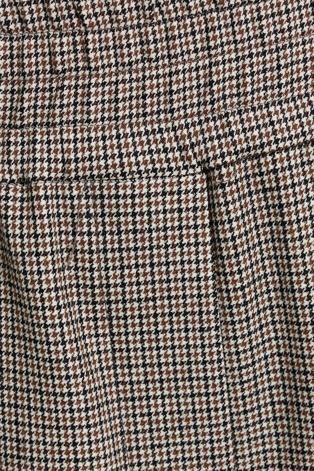 BRUNELLO CUCINELLI Houndstooth wool-blend tweed tapered pants