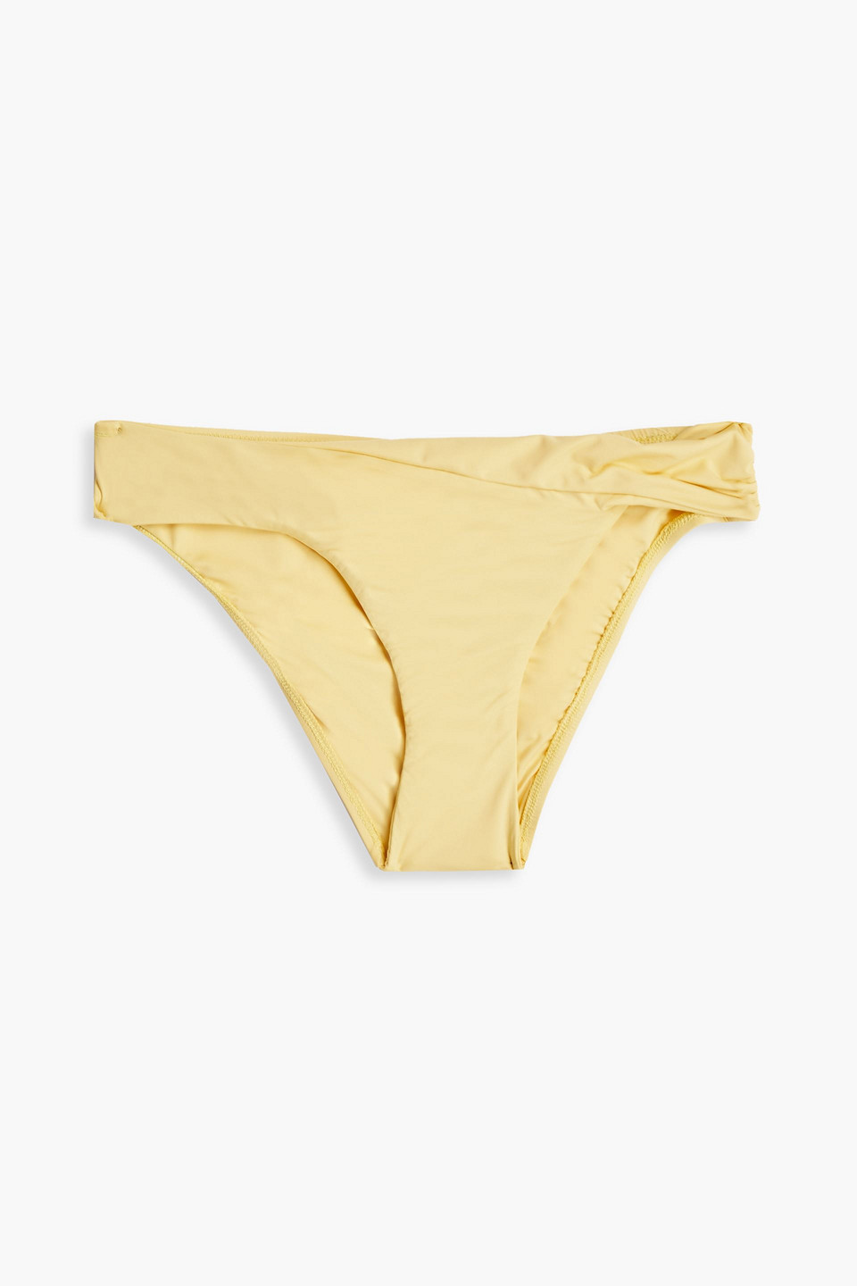 Shop Bondi Born Tiarne Low-rise Bikini Briefs In Pastel Yellow