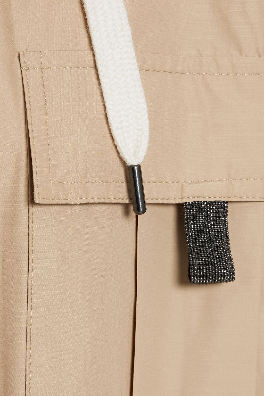 BRUNELLO CUCINELLI Bead-embellished shell hooded parka