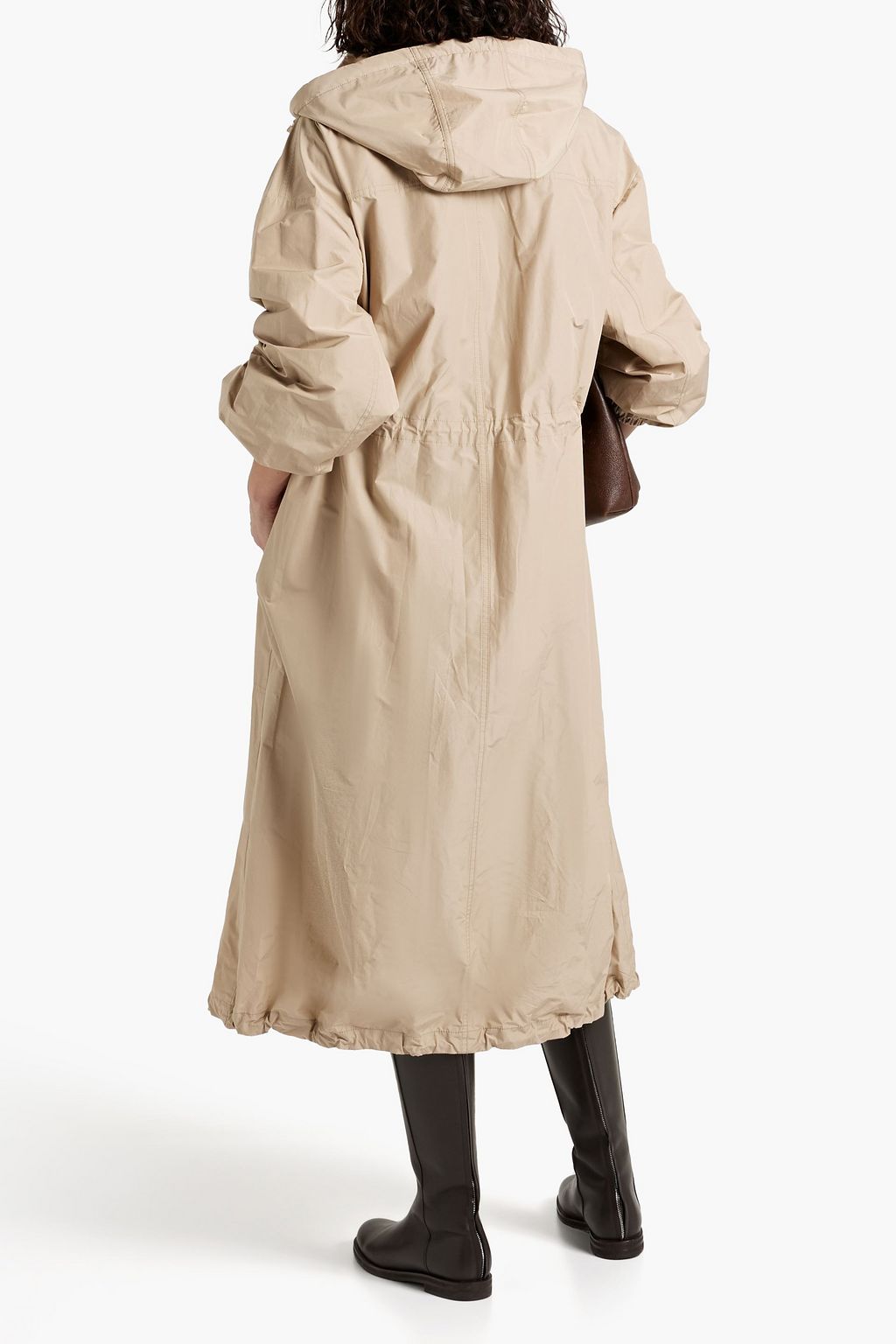 BRUNELLO CUCINELLI Bead-embellished shell hooded parka
