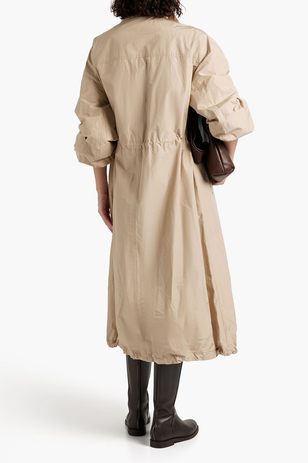 BRUNELLO CUCINELLI Bead-embellished shell hooded parka