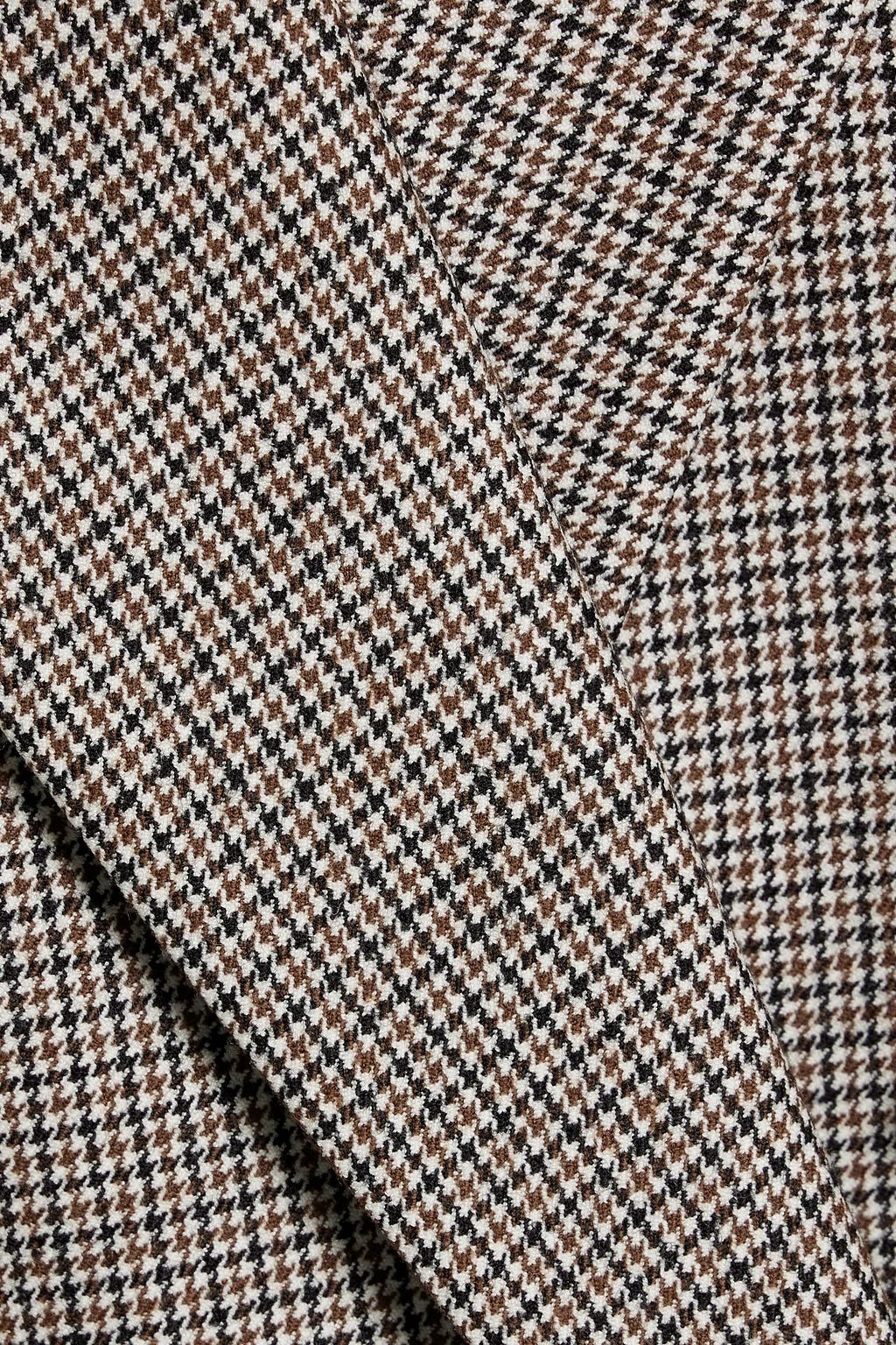 BRUNELLO CUCINELLI Double-breasted houndstooth wool-blend tweed blazer