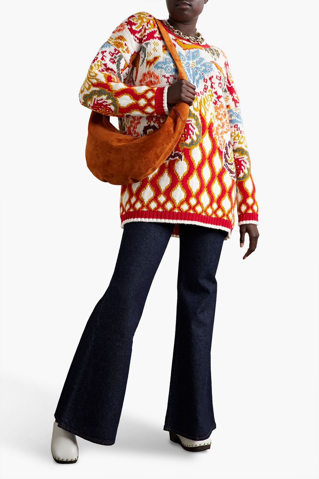ETRO 자카드 니트 울 혼방 스웨터