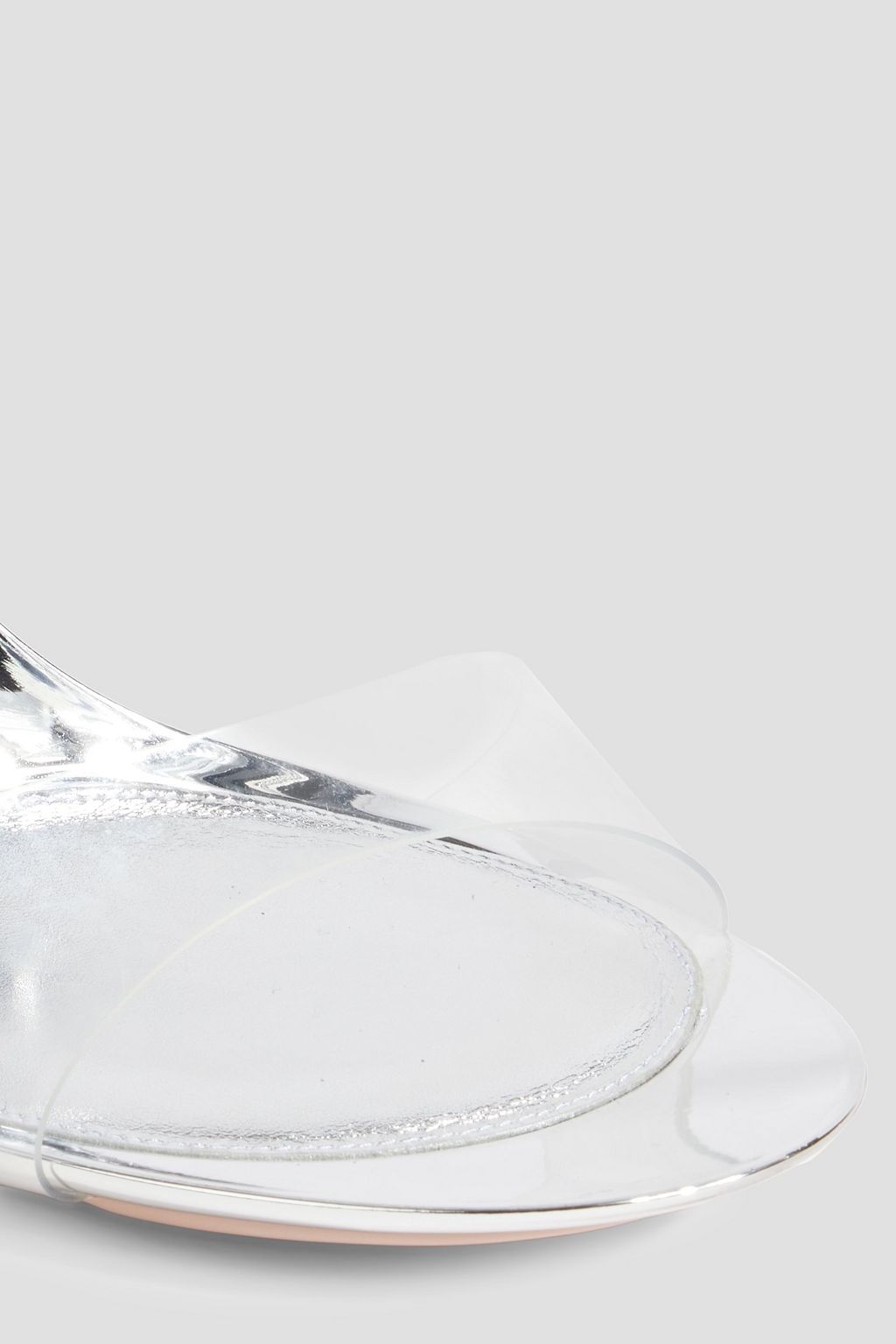 GIANVITO ROSSI Spice Glass 95 leather and PVC sandals