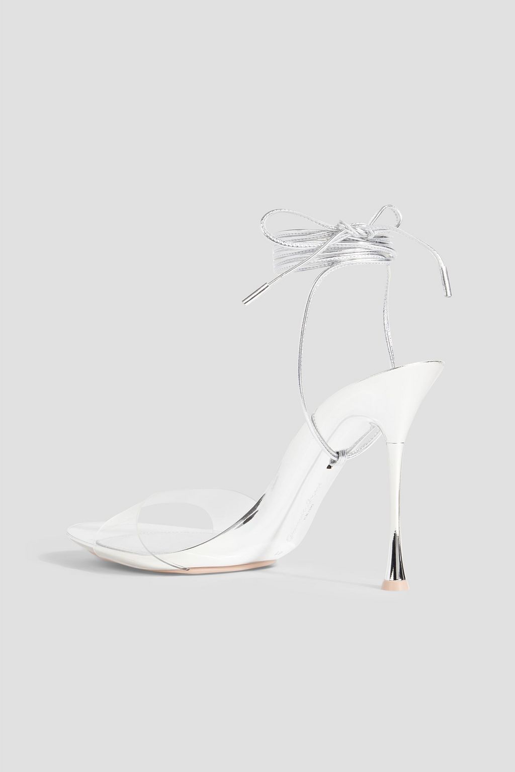 GIANVITO ROSSI Spice Glass 95 leather and PVC sandals