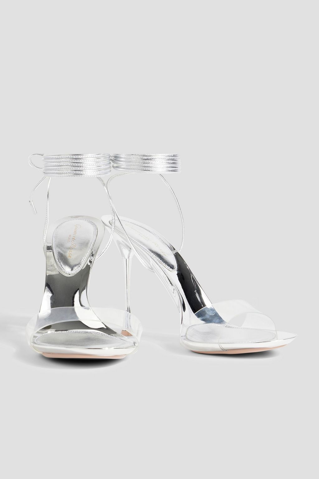 GIANVITO ROSSI Spice Glass 95 leather and PVC sandals