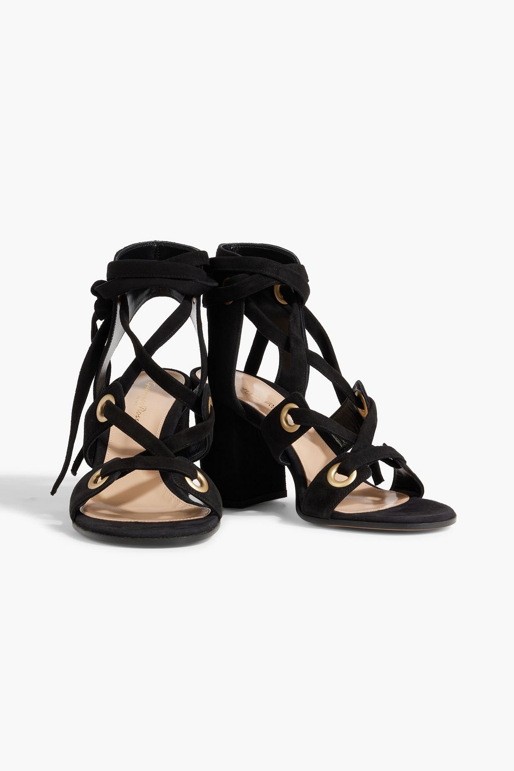 GIANVITO ROSSI Ibiza 85 lace-up suede sandals