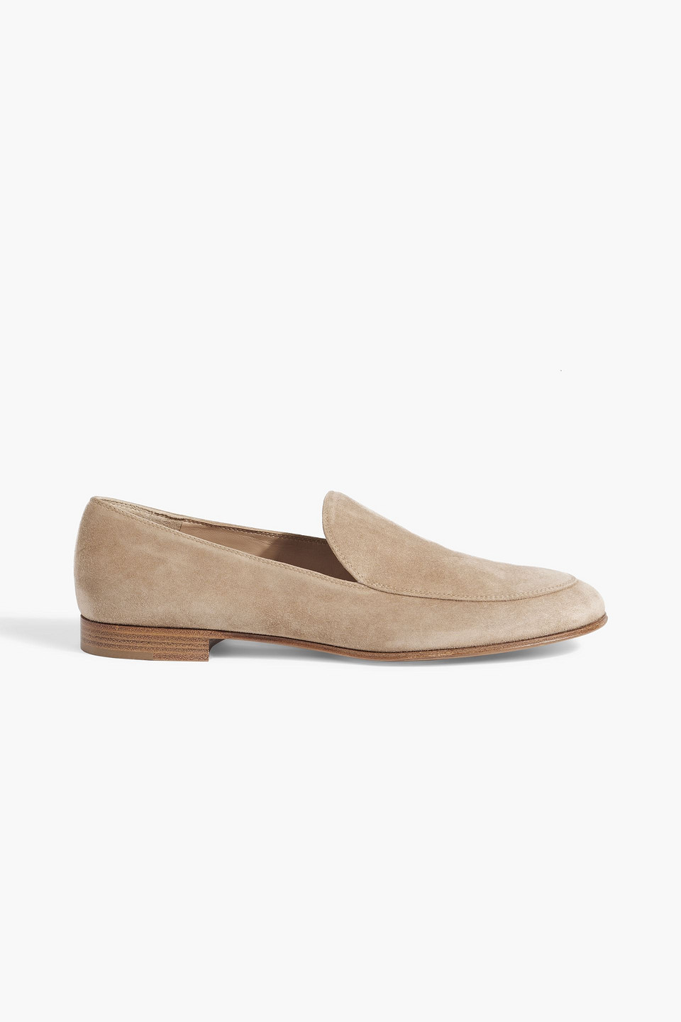 Gianvito Rossi Marcel Loafers Aus Veloursleder In Neutral