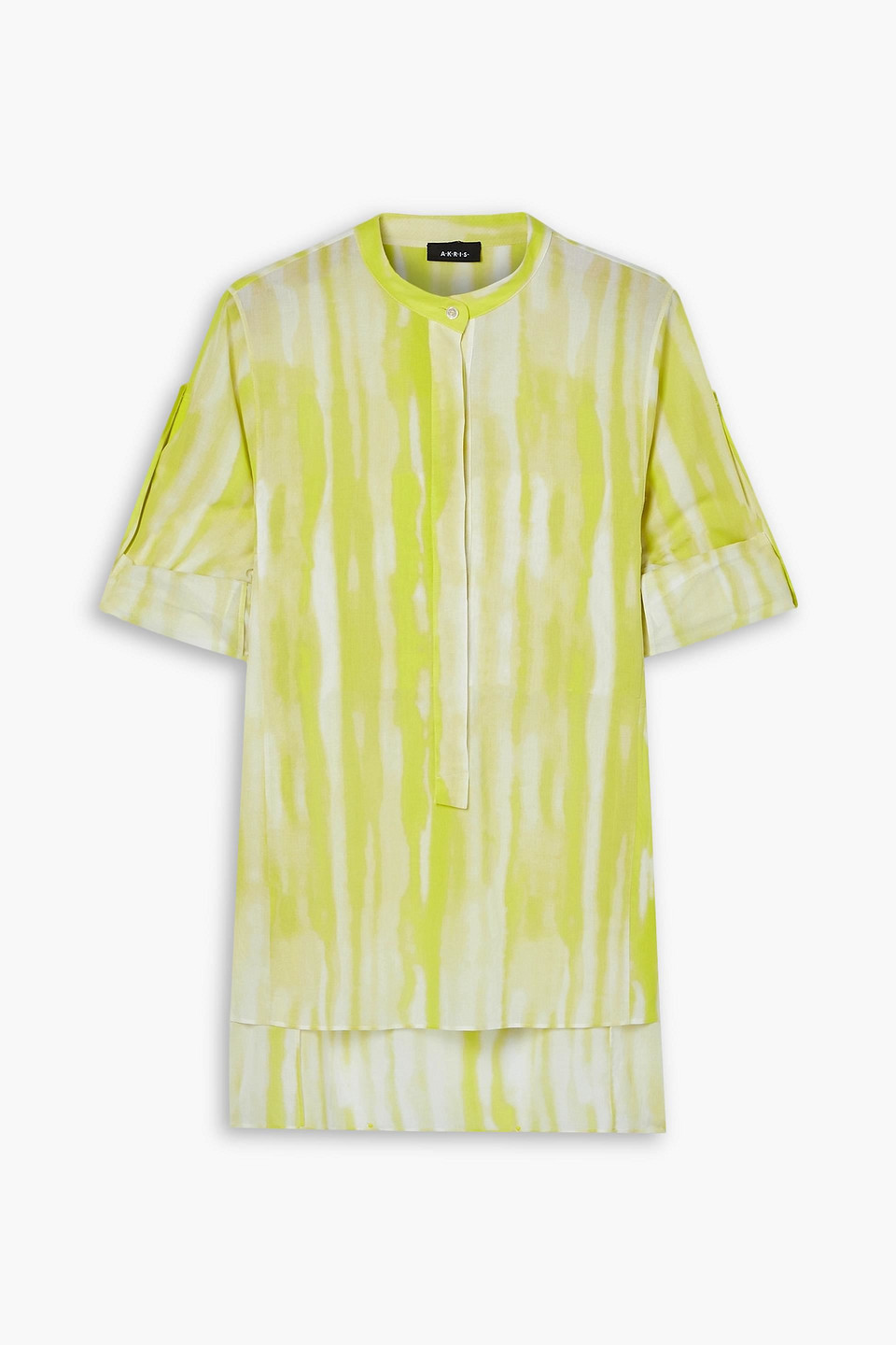 Tie-dyed cotton-voile tunic